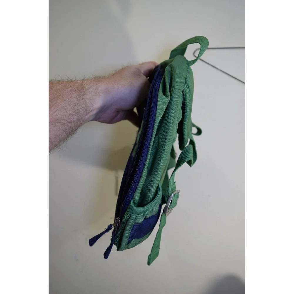 2019 Pottery Barn Kids ALEX Dinosaur Green Blue Stripe Toddler Mini Backpack Boy
